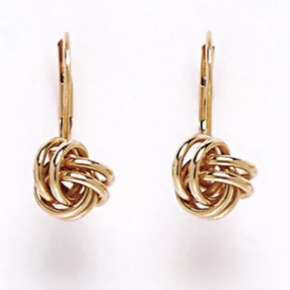 14K Pure Solid Yellow/White Gold Dangle Drop